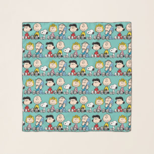 Peanuts Gang Sitting Together Scarf