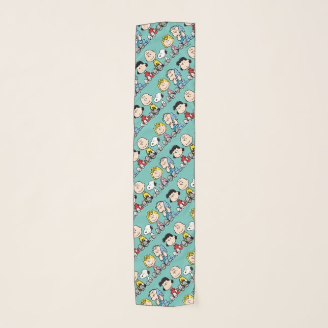Peanuts Gang Sitting Together Scarf (Front)