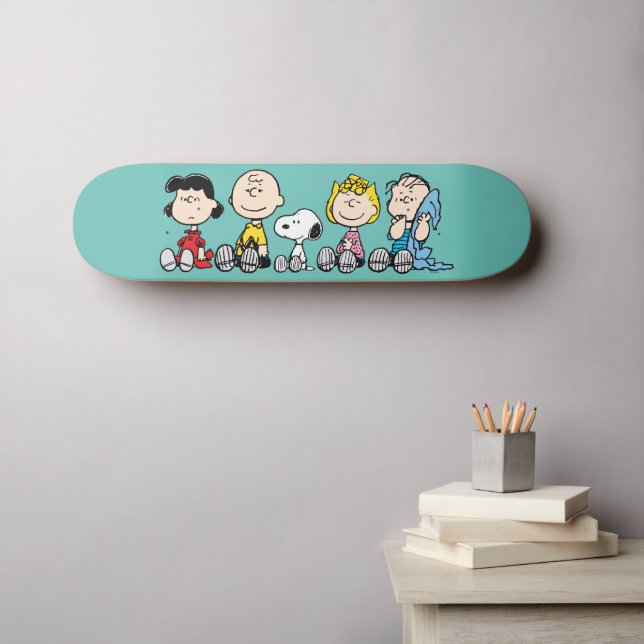 Peanuts Gang Sitting Together Skateboard (Wall Art (Horz))