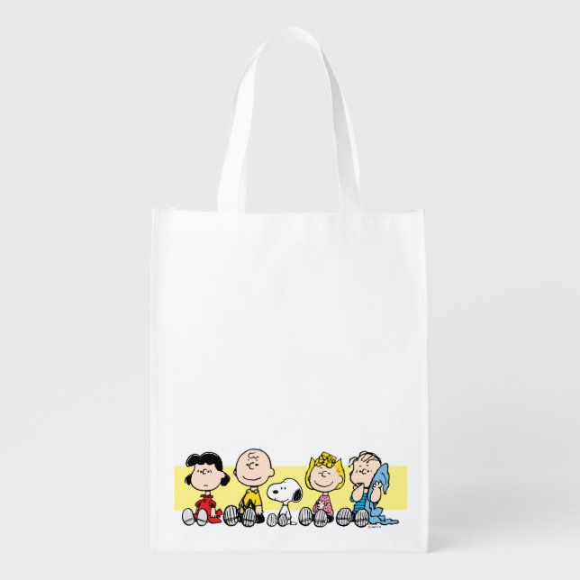 Peanuts Gang Sitting Together Tote Bag (Front)