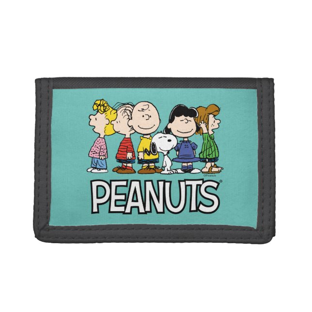 Peanuts Gang Sitting Together Trifold Wallet (Front)