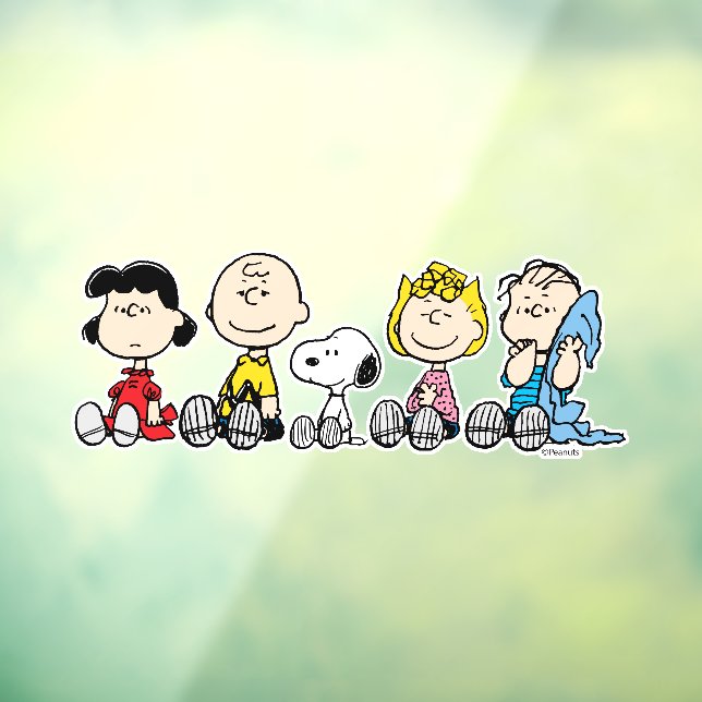 Peanuts Gang Sitting Together Window Cling (Sheet 3)