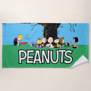Peanuts Gang Under A Tree Beach Towel