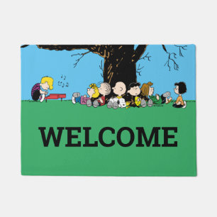 Peanuts Gang Under A Tree Doormat