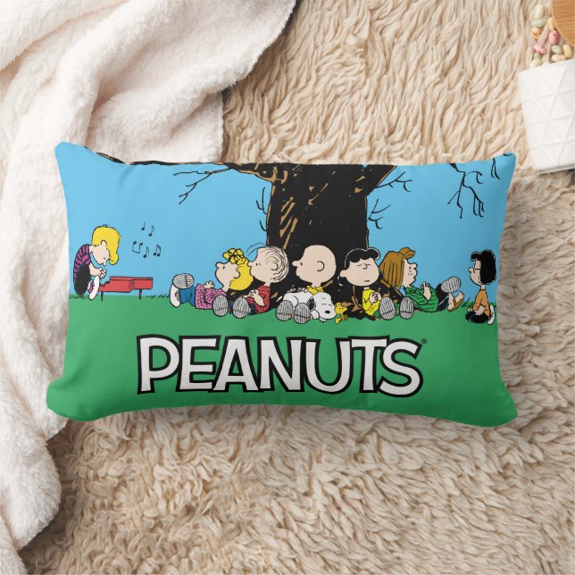 Peanuts Gang Under A Tree Lumbar Pillow (Blanket)