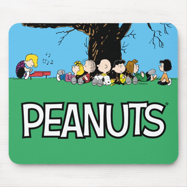 Peanuts Gang Under A Tree Mouse Pad (Front)