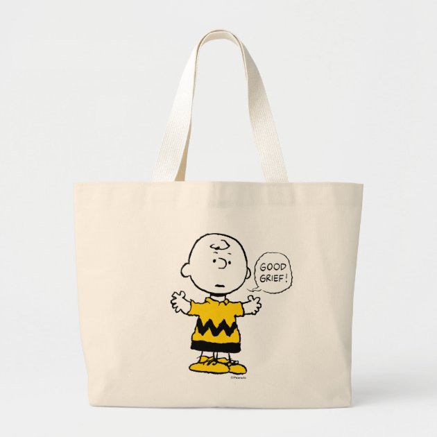 Peanuts | Good Grief Charlie Brown Large Tote Bag | Zazzle