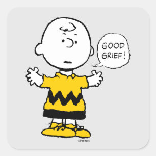 Peanuts   Good Grief Charlie Brown Square Sticker