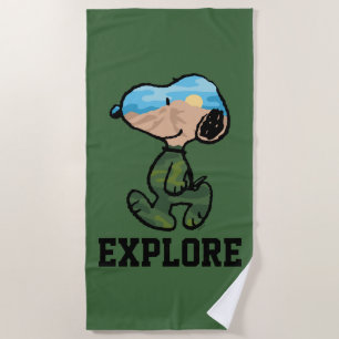 Peanuts Great Outdoor Snoopy Beach Towel