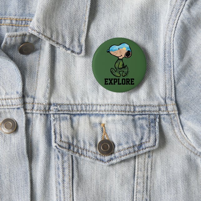 Peanuts | Great Outdoor Snoopy Button (In Situ)
