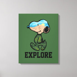 Peanuts Great Outdoor Snoopy Canvas Print