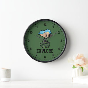 Peanuts Great Outdoor Snoopy Clock