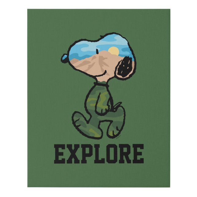Peanuts | Great Outdoor Snoopy Faux Canvas Print (Front)