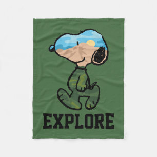 Peanuts Great Outdoor Snoopy Fleece Blanket