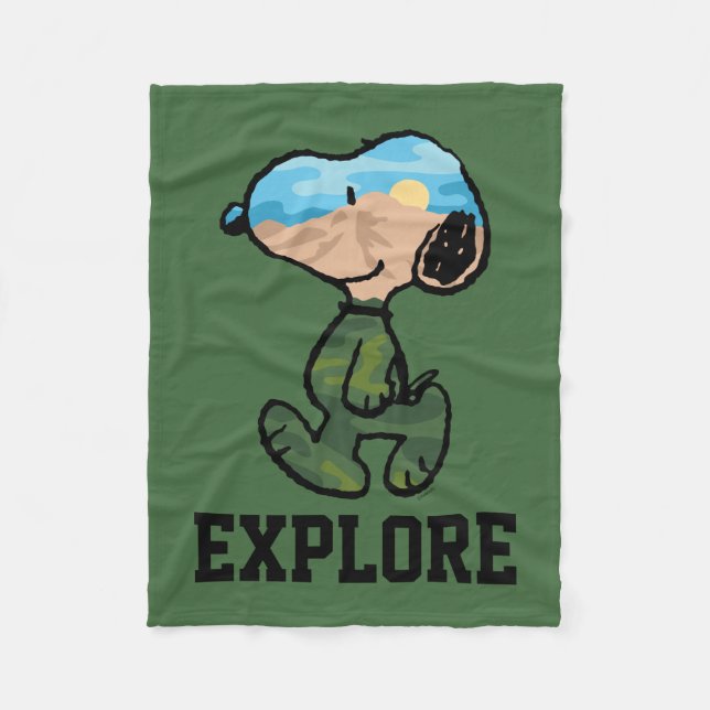 Peanuts | Great Outdoor Snoopy Fleece Blanket (Front)