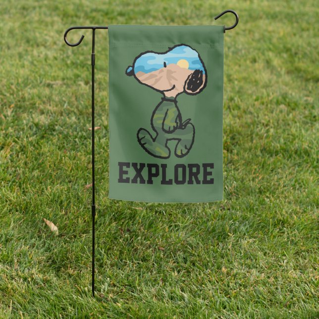 Peanuts | Great Outdoor Snoopy Garden Flag (In SItu)
