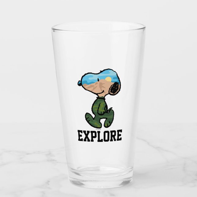 Peanuts | Great Outdoor Snoopy Glass (Front)