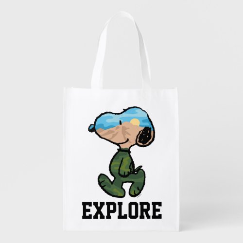 Peanuts  Great Outdoor Snoopy Grocery Bag