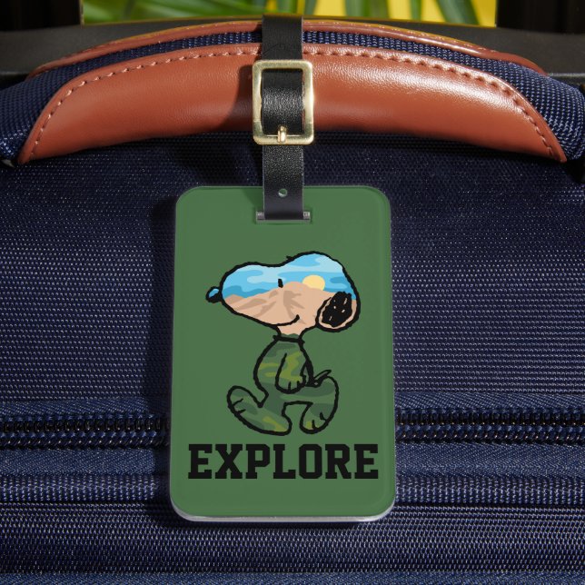 Peanuts | Great Outdoor Snoopy Luggage Tag (Front Insitu 2)