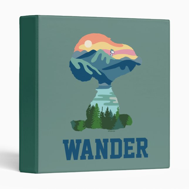 Peanuts | Great Outdoor Snoopy Portrait 3 Ring Binder (Front/Spine)