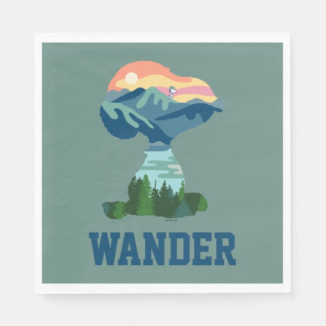 Peanuts | Great Outdoor Snoopy Portrait Napkins (Front)