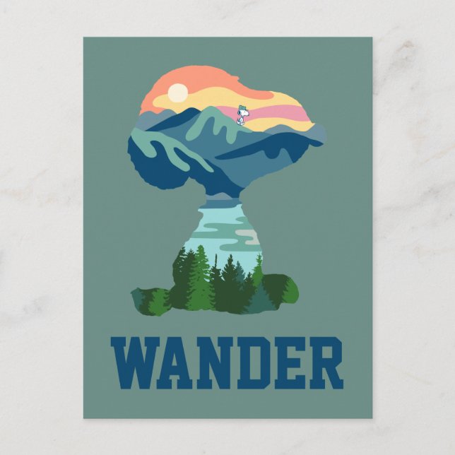 Peanuts | Great Outdoor Snoopy Portrait Postcard (Front)