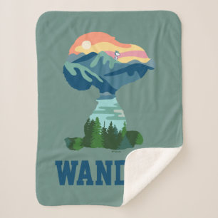 Peanuts Great Outdoor Snoopy Portrait Sherpa Blanket