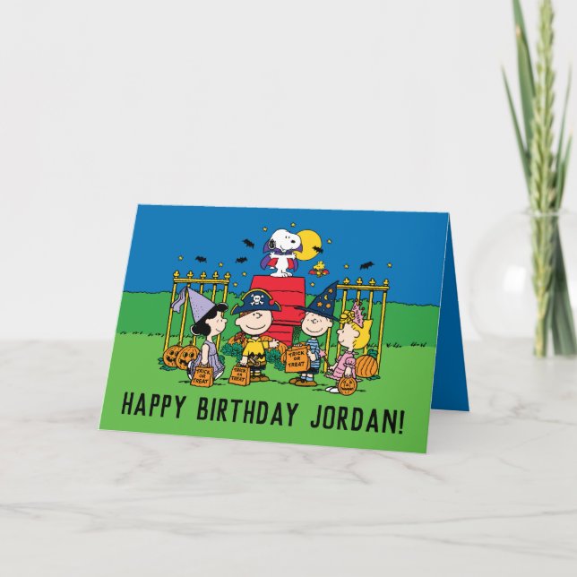 Peanuts | Halloween Happy Birthday Card (Front)