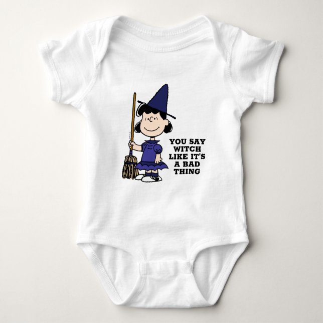 Peanuts | Halloween Lucy Witch Baby Bodysuit (Front)