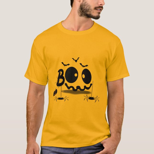 Peanuts Halloween Snoopy Woodstock BOO T-Shirt (Front)