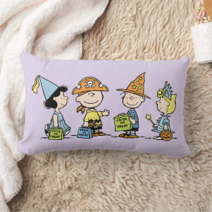 Peanuts Halloween Trick or Treaters Lumbar Pillow