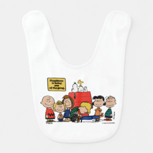 Peanuts Happiness is Being One of the Gang Baby Bib