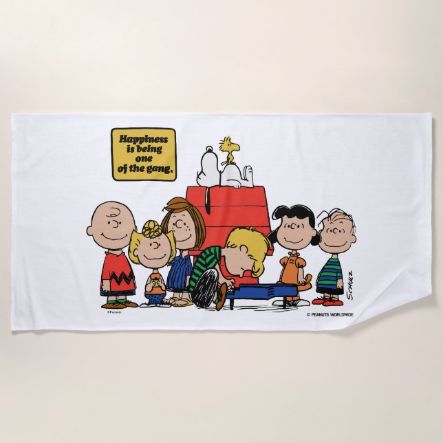 Peanuts | Happiness is Being One of the Gang Beach Towel (Front)