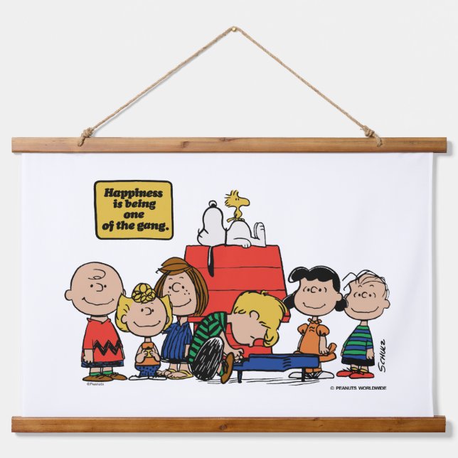 Peanuts | Happiness is Being One of the Gang Hanging Tapestry (Front)