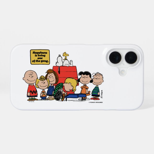 Peanuts | Happiness is Being One of the Gang iPhone Case (Back Horizontal)