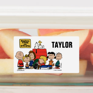 Peanuts Happiness is Being One of the Gang Kids' Labels
