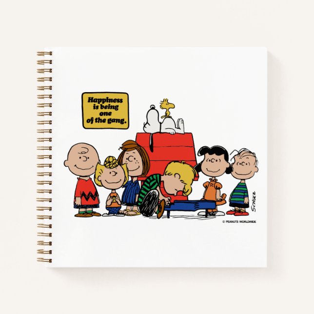 Peanuts | Happiness is Being One of the Gang Notebook (Front)