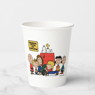 Peanuts   Happiness is Being One of the Gang Paper Cups
