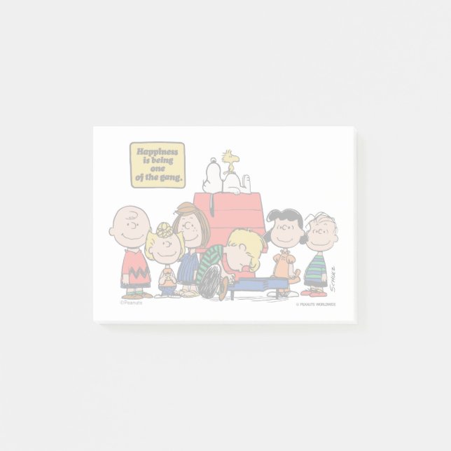 Peanuts | Happiness is Being One of the Gang Post-it Notes (Front)