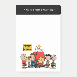 Peanuts Happiness is Being One of the Gang Post-it Notes