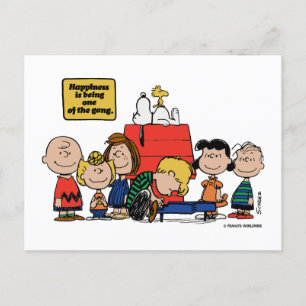 Peanuts Happiness is Being One of the Gang Postcard