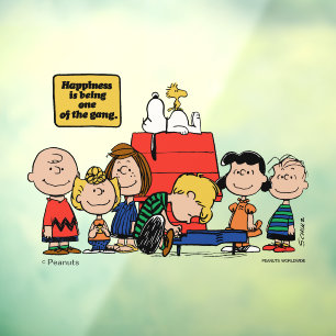 Peanuts Happiness is Being One of the Gang Window Cling