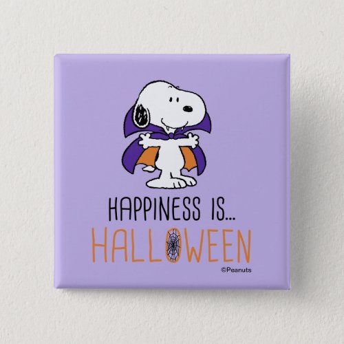 Peanuts  Happiness isHalloween Button