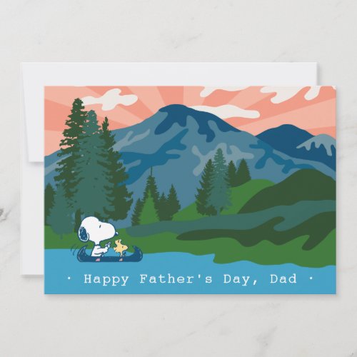 Peanuts  Happy Fathers Day the Great Outdoors Holiday Card