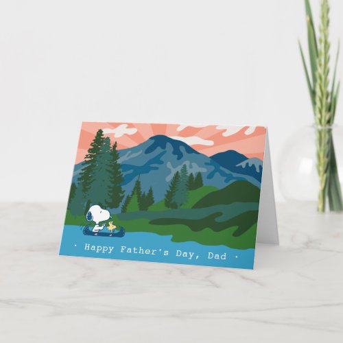 Peanuts  Happy Fathers Day the Great Outdoors Holiday Card