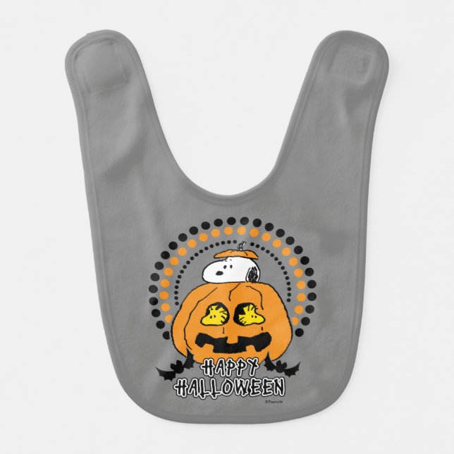 Peanuts | Happy Halloween Baby Bib (Front)