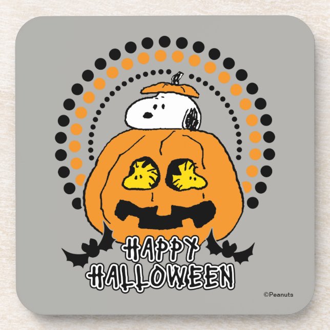 Peanuts | Happy Halloween Beverage Coaster (Front)