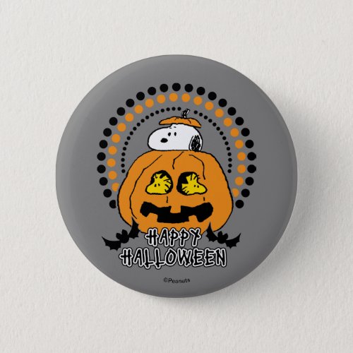 Peanuts  Happy Halloween Button