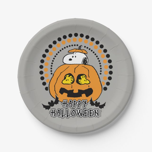 Peanuts | Happy Halloween Paper Plates (Front)