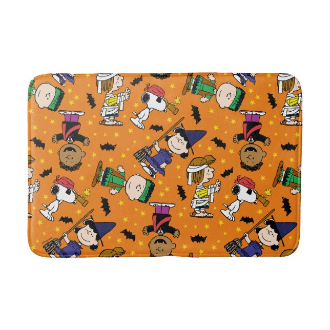 Peanuts | Happy Halloween Pattern Bath Mat (Front)